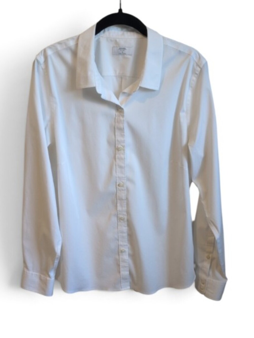 Untuckit Women's Bella Wrinkle-free Stretch Cotton White Button-Up Shirt